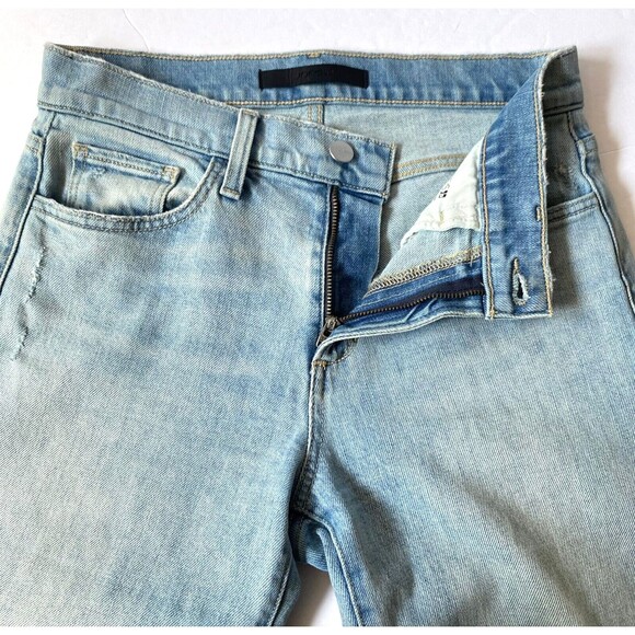 Joe's Jeans The Lara Women's Size 26 Blue Wayfarer Mid Rise Cigarette Crop Flaws - Picture 2 of 16